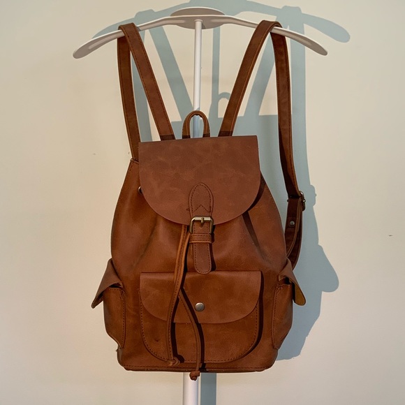 Brown Fauxleather Backpack | Poshmark